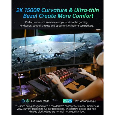KTC H27S17 MONITOR CURVO 27' QHD 180HZ - 3