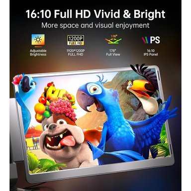 FOPO S7 EXTENSOR TRIPLE PORTÁTIL 14' FULL HD 1200P - 2