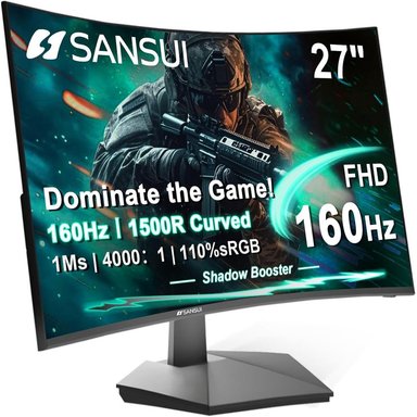 SANSUI 27' FHD 160 HZ CURVO 1500R 1 MS FREESYNC HDR EYE CARE VESA - 1