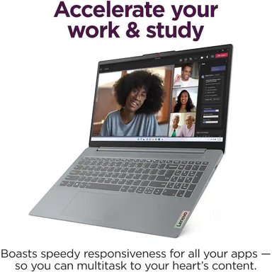 LAPTOP IDEAPAD SLIM 3I I3-N305 LENOVO 15.6' 128GB SSD 8GB RAM W11 S - TECLADO INGLÉS | ARCTIC GRAY - 4