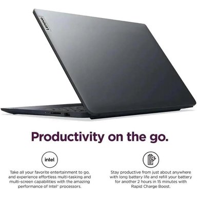 LAPTOP IDEAPAD 1I I5-1334U LENOVO 15.6' 512GB SSD 16GB RAM W11 - TECLADO INGLÉS | ABYSS BLUE - 3