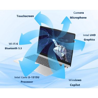 LAPTOP 15.6' I3 HP 15.6' 2TB SSD 32GB RAM W11 PRO - TECLADO INGLÉS - 3