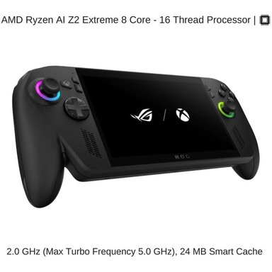CONSOLA PORTÁTIL ASUS ROG XBOX ALLIED X RC73XA FHD RYZEN AI Z2 EXTREME 24GB RAM 4TB SSD W11 HOME | NEGRO - 2
