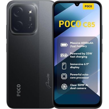 CELULAR XIAOMI POCO C85 128GB 6GB | NEGRO