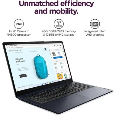 LAPTOP LENOVO IDEAPAD 15.6' CELERON 4GB 128GB | ABYSS BLUE - 2