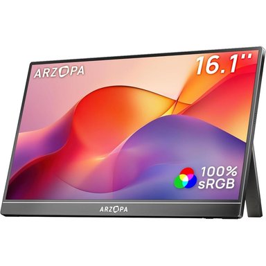 MONITOR PORTÁTIL Z1C 16.1' FHD 1080P ARZOPA | GRIS OSCURO - 1