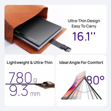 MONITOR PORTÁTIL Z1C 16.1' FHD 1080P ARZOPA | GRIS OSCURO - 4