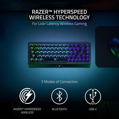 TECLADO INALÁMBRICO BLACKWIDOW V4 MINI HYPERSPEED RAZER | NEGRO - 3