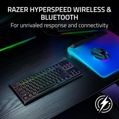 TECLADO INALÁMBRICO BLACKWIDOW V4 TKL HYPERSPEED CLICKY RAZER | NEGRO - 3