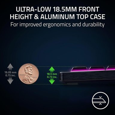 TECLADO INALÁMBRICO BLACKWIDOW V4 TKL HYPERSPEED CLICKY RAZER | NEGRO - 5