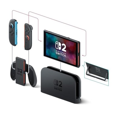 CONSOLA NINTENDO SWITCH 2 + JOY-CON 2 + MICROSD 256GB | AZUL CLARO / ROJO CLARO - 4