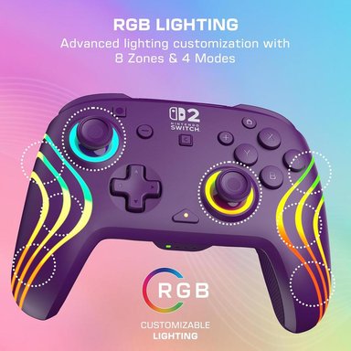MANDO TURTLE BEACH AFTERGLOW WAVE RGB SWITCH / SWITCH 2 | PURPLE - 4