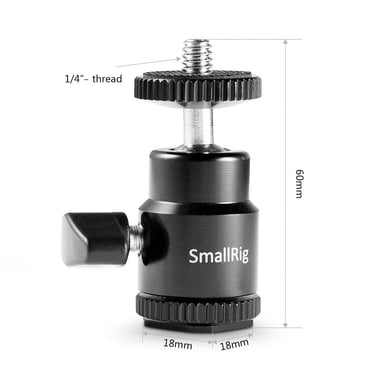 RÓTULA SMALLRIG ZAPATA CON ROSCA 1/4' 761 - 3