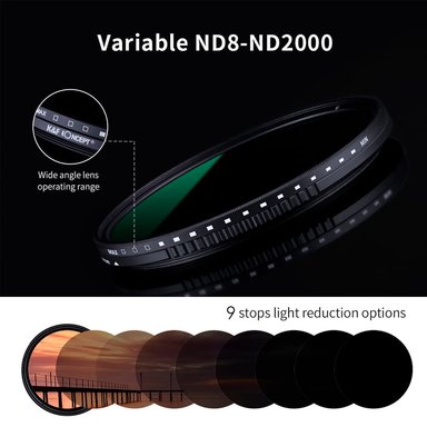 FILTRO K&F CONCEPT ND8-ND2000 SUPER SLIM KF01.1360 77MM - 4