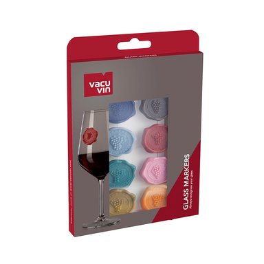 MARCADOR GLASS MARKERS MULTICOLOR COPA VASO VACU VIN CLASSIC X8 UNID