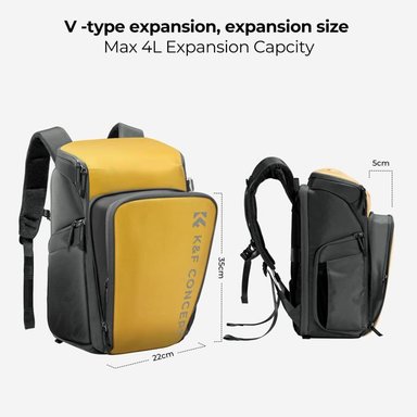 MOCHILA K&F CONCEPT KF13.128 AMARILLO - 4