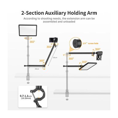 ACCESORIO FOTOGRAFÍA VIJIM LS04 BRAZO FLEXIBLE SOPORTE MESA SKU2665 - 3