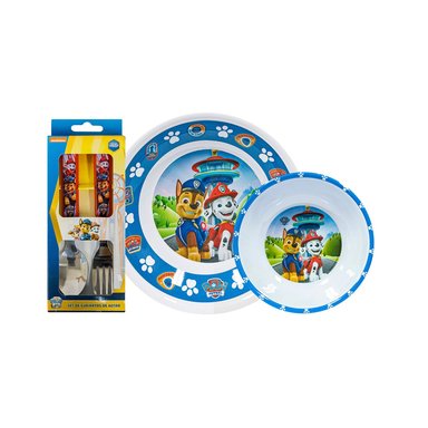 VAJILLA INFANTIL SCOOL PAW PATROL + CUBIERTO CORE MELAMINE MULTICOLOR