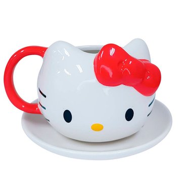 TAZA SCOOL HELLO KITTY 3D MULTICOLOR CERAMICA