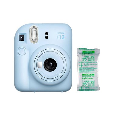 CAMARA  FUJIFILM INSTAX MINI 12 AZUL CIELO + PELICULA X 10 - 1