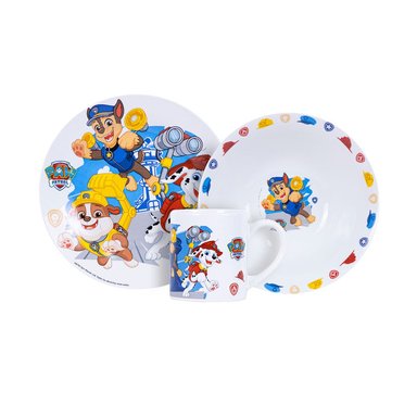 VAJILLA SCOOL INFANTIL CERAMICA 3PZ PAW PATROL 703074 MULTICOLOR