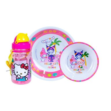 VAJILLA INFANTIL HELLO KITTY Y AMIGOS +TOMATODO SCOOL 703510