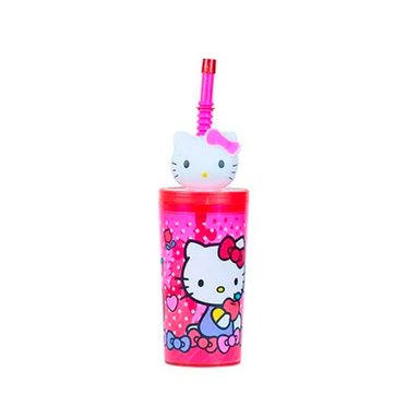 VASO HELLO KITTY 3D SCOOL TUMBLER C CAÑA 703204