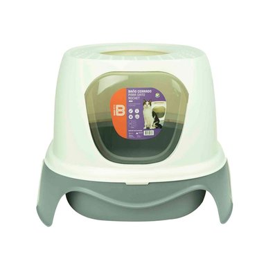 BAÑO DE GATO BASA ROCKET GRIS + RASTRILLO -10307