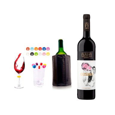 VINO TINTO DIZERES FERRAND 750ML +ENFRIADOR +MARCADOR COPA