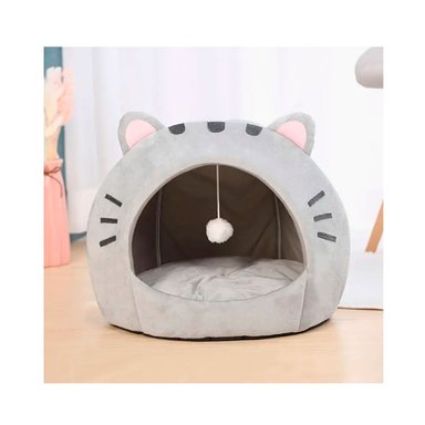 CAMA DE GATO CON DISEÑO CUEVA GATUNA + COJIN - 2