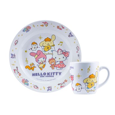 VAJILLA INFANTIL CERAMICA 2PZ HELLO KITTY SCOOL 704350