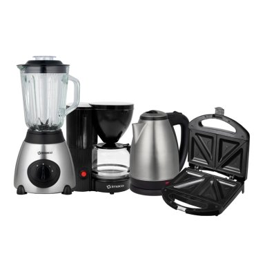COMBO LICUADORA IMACO+ HERVIDOR+SANDW +CAFETERA