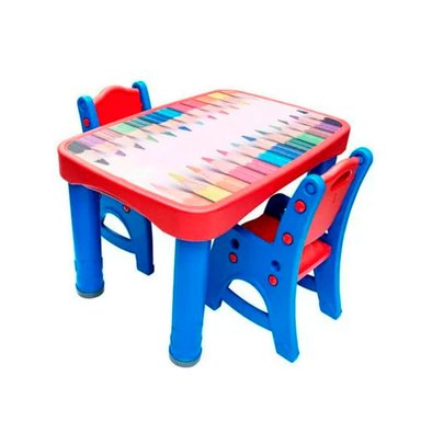 SET DE ESTUDIO BASA PARA NIÑOS DIDACTICO MESA+2 SILLAS COD 8611 LAP