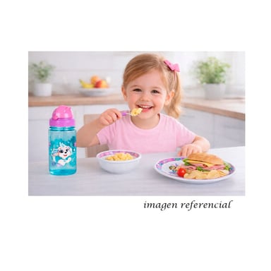 VAJILLA INFANTIL PAW PATROL N + TOMATODO SCOOL MELAMINE 703522 - 2