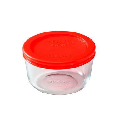 BOWL REDONDO PYREX 236ML TAPA ROJA - 24662