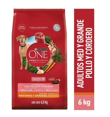 PURINA ONE ADULTOS PERRO MINI 6KG SABOR POLLOCORDERO