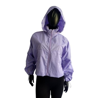 CASACA RUNNING MUJER NISA LILA CORTAVIENTO CROP
