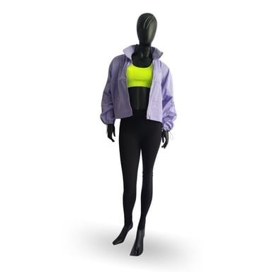 CASACA RUNNING MUJER NISA LILA CORTAVIENTO CROP - 4