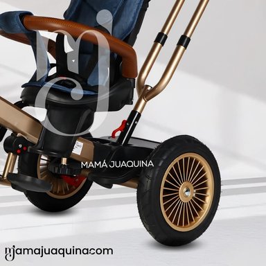 TRICICLO GUIADOR 3 EN 1 «GOLDEN III NEW COLLECTION» USB AZUL - 3