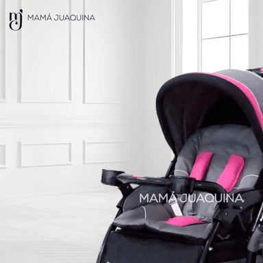 COCHE CUNA EBABY BRAVIAR NEW TRAVEL SYSTEM ROSADO - 3