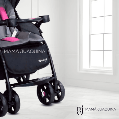 COCHE CUNA EBABY BRAVIAR NEW TRAVEL SYSTEM ROSADO - 4