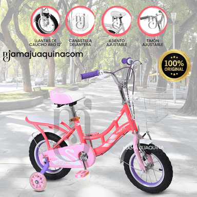 BICICLETA PARA NIÑA ARO 12 «PRIX DELUXE» PINK