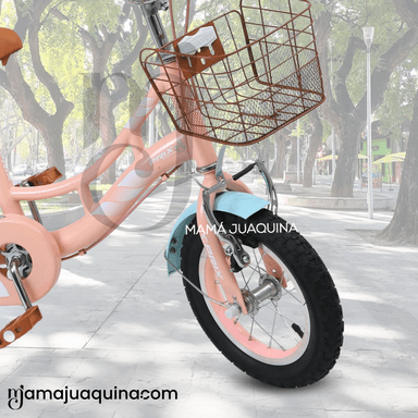 BICICLETA PARA NIÑA ARO 12 «PRIX DELUXE» CELESTE - 4