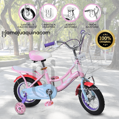 BICICLETA KINGS NIÑA ARO 12 «PRIX DELUXE» LIGHT PINK