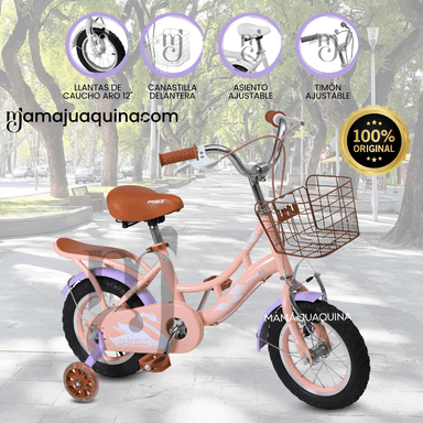 BICICLETA KINGS NIÑA ARO 12 «PRIX DELUXE» LIGHT ROSE