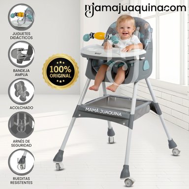 SILLA COMER EBABY GRIS DIDÁCTICA LULU