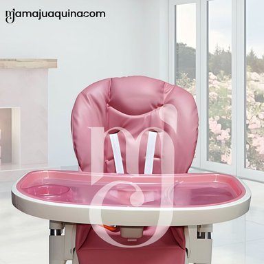 SILLA COMER BABY TUMMY TRONE ROSADO BEBÉ GRADUABLE - 2