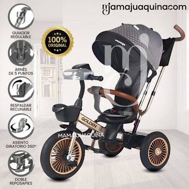 TRICICLO GIRATORIO VOYAGE «GOLDEN II NEW» GRIS