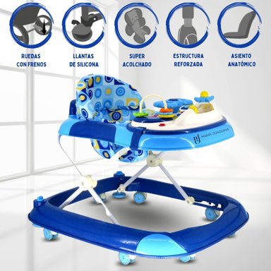ANDADOR BABY KITS TIMÓN NEW BEBÉ MUSICAL AZUL