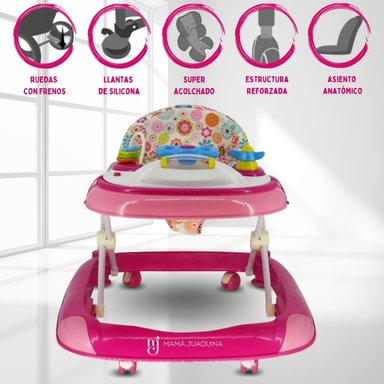 ANDADOR MUSICAL BABY KITS TIMÓN NEW BEBÉ ROSADO